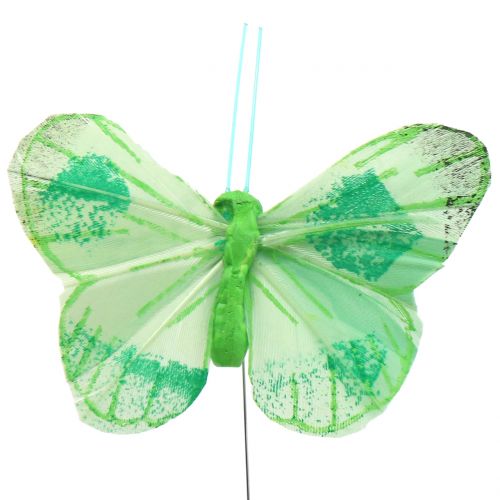 položky Motýľ z peria na drôte farebný 6cm 12ks