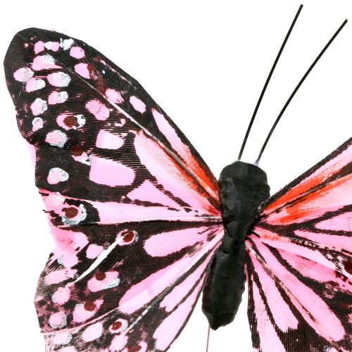 položky Motýlik na drôte ružový 11cm 12ks