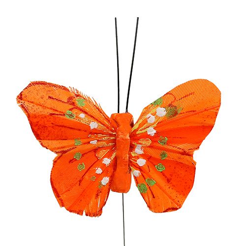 položky Motýliky z peria 6cm žlté, oranžové 24ks