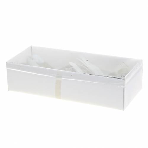 Vtáčik perový na drôte sivý 12cm 4ks | Floristik24.sk