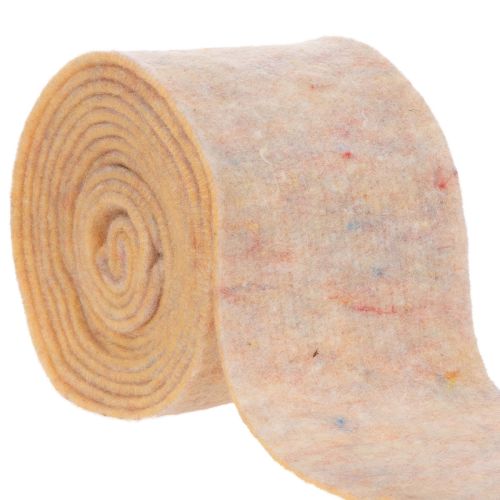 Plstená páska, dvojfarebná chňapka z vlnenej plsti, oranžová/viacfarebná, 15 cm x 5 m kúpiť | Floristik24.sk