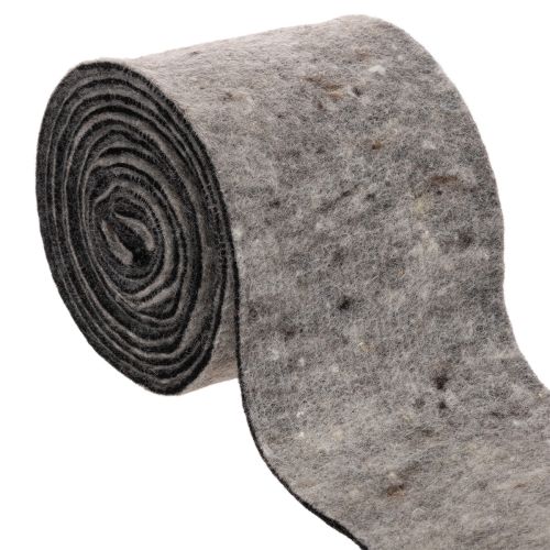 Dvojfarebný pánt na kvetináč z vlnenej plsti, sivo-čierny, 15 cm x 5 m kúpiť | Floristik24.sk