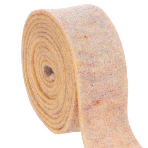 Plstená páska ako dvojfarebná chňapka z čistej vlny, oranžová/viacfarebná, šírka 7,5 cm, dĺžka 5 m kúpiť | Floristik24.sk