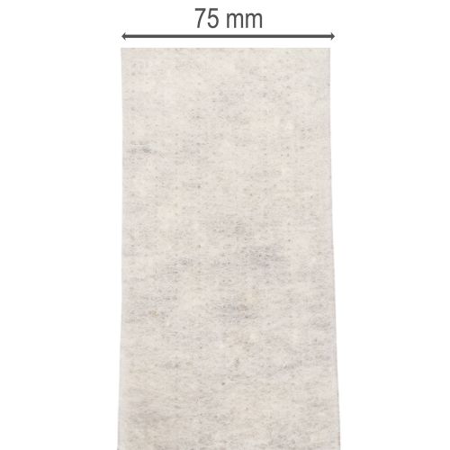 Dvojfarebná plstená stuha, biela/sivá, vyrobená zo 100 % vlny, šírka 7,5 cm, dĺžka 5 m | Floristik24.sk