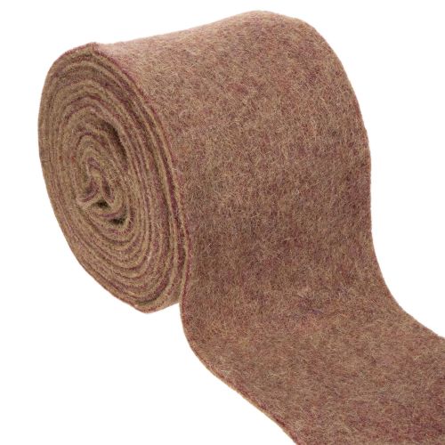 Dvojfarebná plstená páska z vlnenej plsti, 100% vlna, fialová/hnedá, 15 cm x 5 m kúpiť | Floristik24.sk