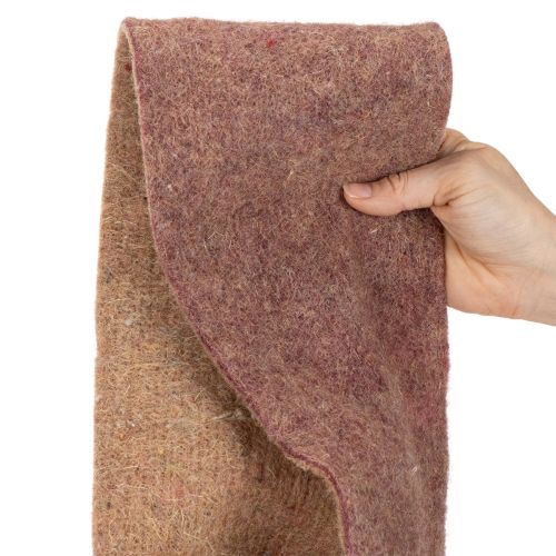 Dvojfarebná plstená páska z vlnenej plsti, 100% vlna, fialová/hnedá, 15 cm x 5 m | Floristik24.sk