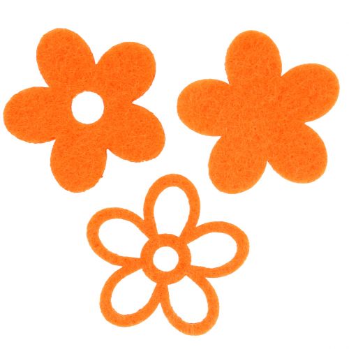 Floristik24 Plstený kvet 4cm oranžový 72p