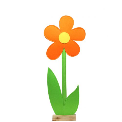 Floristik24 Plstený kvet oranžový 87cm
