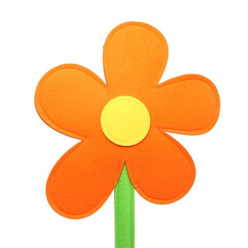 položky Plstený kvet oranžový 87cm