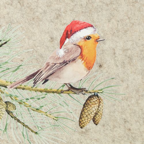 položky Plstená podložka na stôl, sivá plsť, 40×30cm, 4 kusy