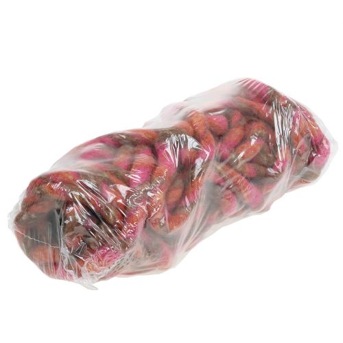 Floristik24 Plsťová šnúra 25m hnedá, červená, ružová