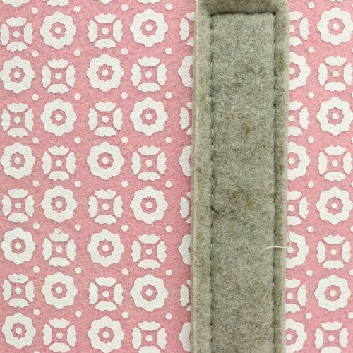 položky Plstená taška ružovo-šedá so vzorom 55cm x 36cm x 18cm