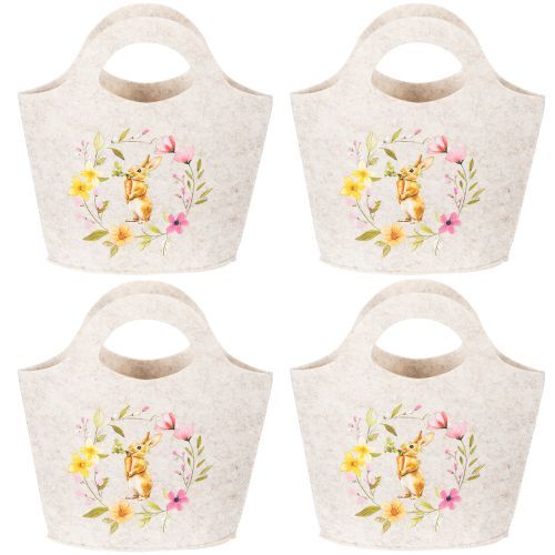 položky Plstené vrecko s rozkošným veľkonočným zajačikom, vhodné na jar a leto, 27 cm, 4 kusy