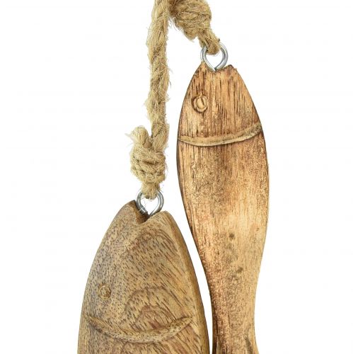 položky Rybička z mangového dreva drevená rybka na zavesenie natural 10/15cm