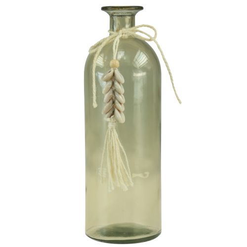 položky Fľaše dekoratívna sklenená váza cowrie mušle námorné H26cm 2ks