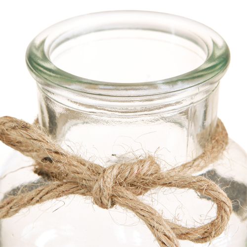 položky Váza na fľašu ozdobné fľaše sklenené drevo 23x12x19,5cm 2ks