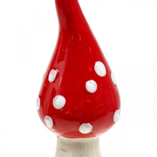 položky Deco Muškátová keramika Deco Mushroom Červená Biela Ø6,5cm V21cm