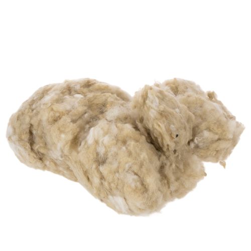 Prírodná béžová ovčia vlna, voľná, na tvorenie a zdobenie, 250 g