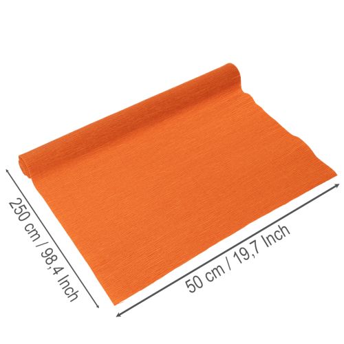 Krepový papier pre kvetinárov, oranžová rolka, 50x250cm | Floristik24.sk