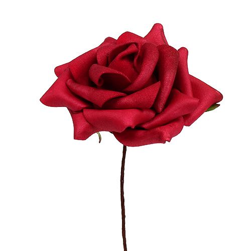 položky Penová ruža Ø7,5cm červená 18str