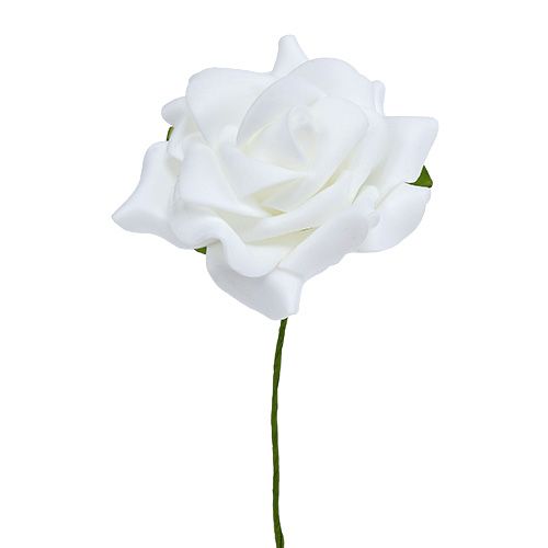 položky Penová ruža Ø 7,5cm biela 18ks
