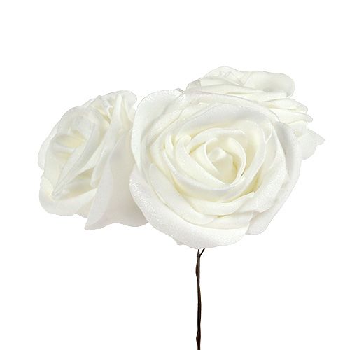 Floristik24 Penová ružová biela s perleťou Ø7,5cm 12p