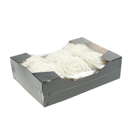 Floristik24 Penová ružová biela s perleťou Ø10cm 6 ks