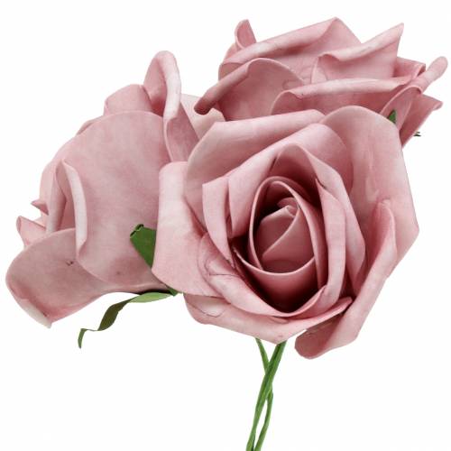 Penová ruža Ø10cm staroružová 8ks