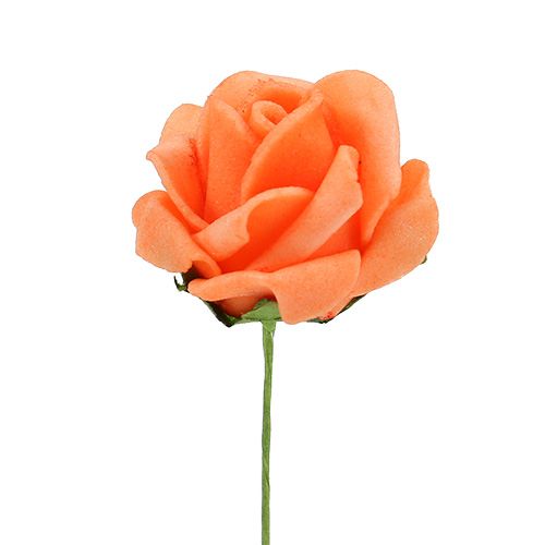 položky Penová ruža Ø 3,5cm oranžová 48 kusov
