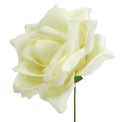 Floristik24 Penové ruže krémové Ø15cm 4ks