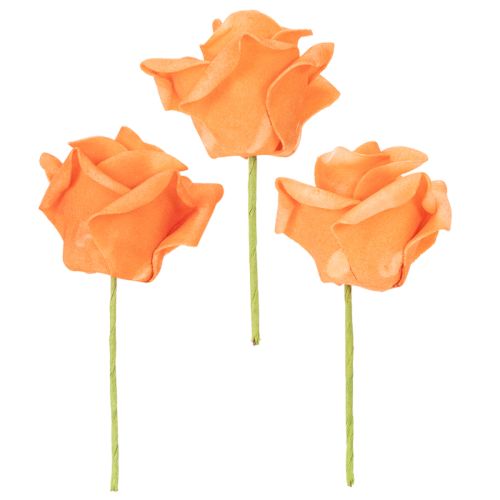 Umelá oranžová ruža, 5 cm kvet, jednoduchá, 100 kusov | Floristik24.sk