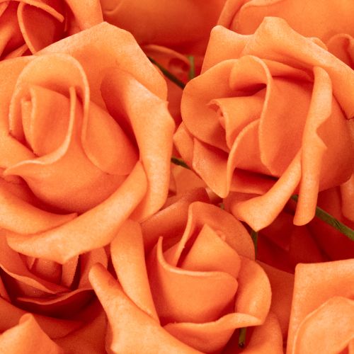 Umelá oranžová ruža, 5 cm kvet, jednoduchá, 100 kusov | Floristik24.sk