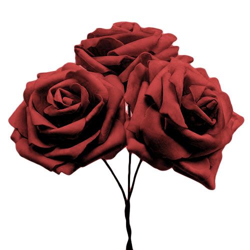 Floristik24 Penová ruža červená Ø10cm 8ks