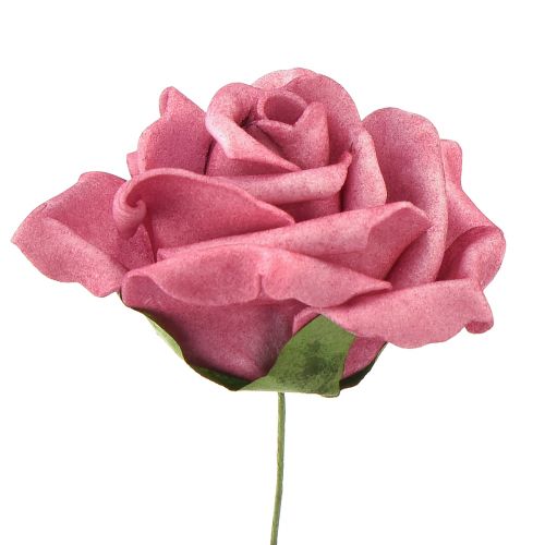 položky Penová ruža na drôte miniruže staroružová Ø5cm 27ks
