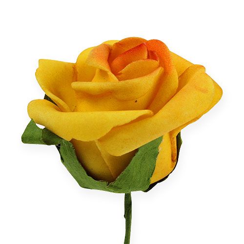 položky Penová ruža Ø4,5cm tmavožltá 36str
