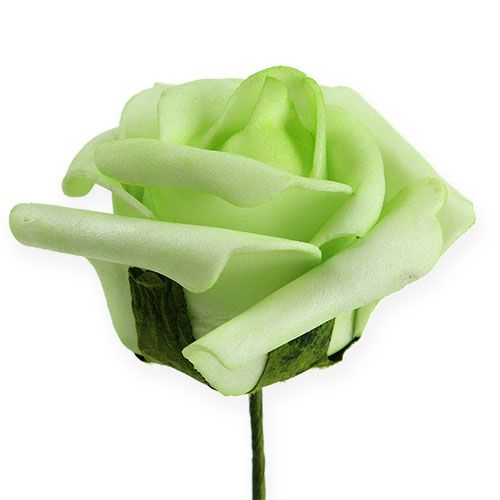 položky Penová ruža Ø4,5cm zelená 36str