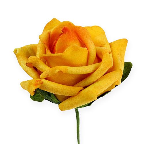 položky Penová ruža Ø 6cm tmavo žltá 27b