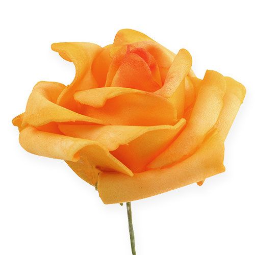 položky Penová ruža Ø7,5cm tmavožltá 18p