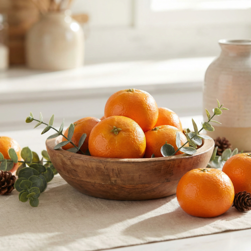 položky Umelá mandarínka ozdobné ovocie umelé ovocie Ø6cm V5cm