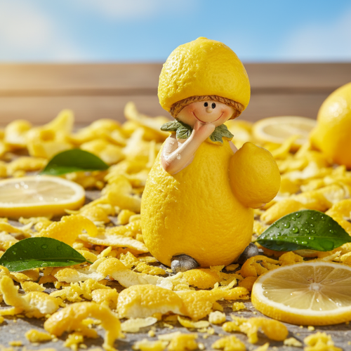 položky Citrónové detské figúrky, sladká dekorácia stola na leto vo vintage štýle, obývačky a balkóny, 9 cm, 3 kusy