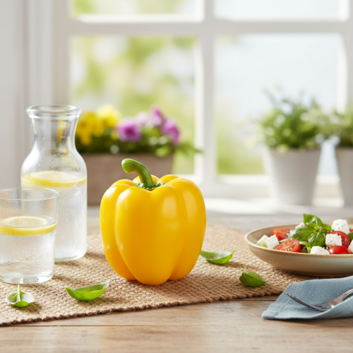 položky Potravinársky atrapa dekorácia zelenina paprika žltá V10cm