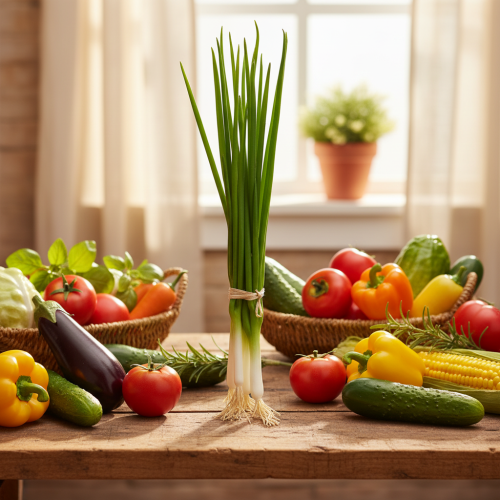 položky Umelá jarná cibuľka, dekoratívna zelenina, D30cm, 4 ks