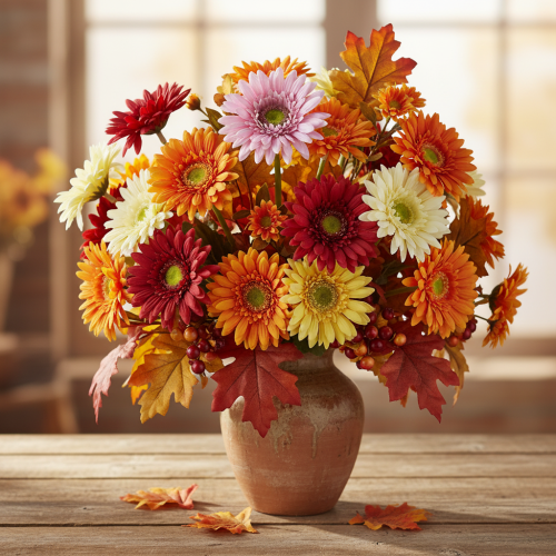 položky Umelé kvety Záhradná Gerbera Umelé kvety Fialová 47cm