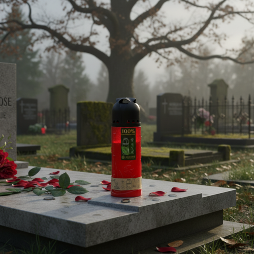 položky Náhrobná sviečka červená rastlinná olejová ICP sviečka na pamiatku V24cm