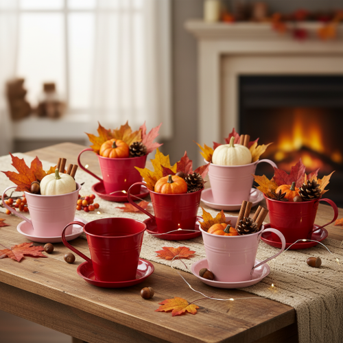 položky Kvetináč s podšálkou pre kreatívne záhrady, 11 cm, 6 kusov