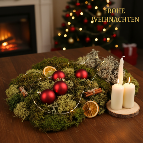 položky Dekoratívny mach na tvorenie, zmes zeleného a svetlozeleného prírodného machu, 75 g