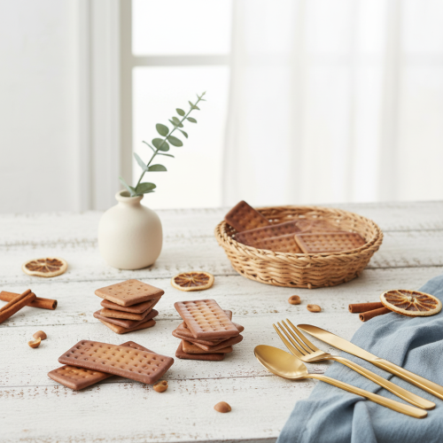 položky Dekoratívne sušienky, umelé potraviny, 24 kusov, 9x4 cm, dekorácia stola, dekorácia výkladu, dekorácia na udalosť, foto rekvizity