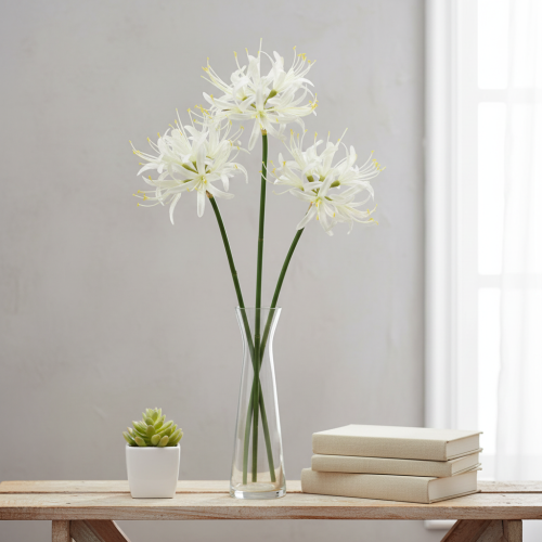 položky Nerine Guernsey Lily Umelý kvet Biela Žltá Ø15cm L65cm