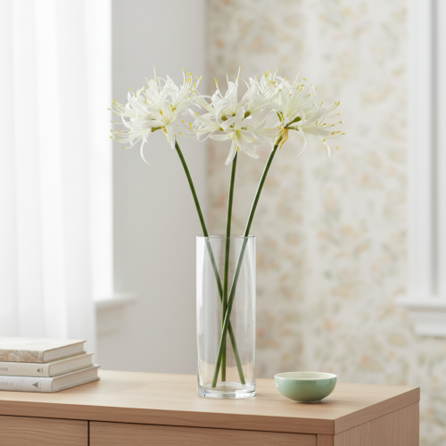 položky Nerine Guernsey Lily Umelý kvet Biela Žltá Ø15cm L65cm