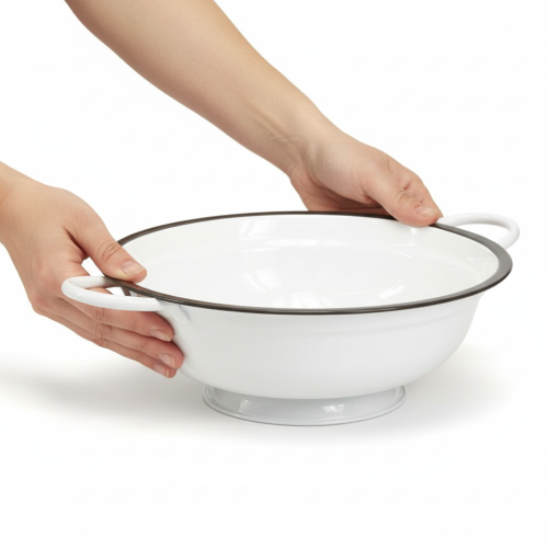 položky Dekoratívna kovová miska v bielo-čiernom vintage štýle, Ø20,5 cm, 3 kusy